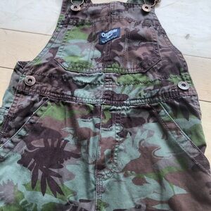 4t OshKosh B'gosh Kids Dino Green Camo Overalls